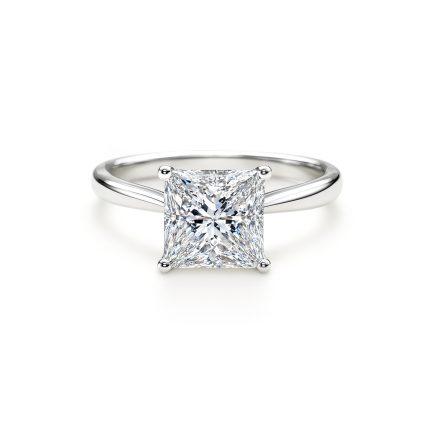 Princess cut lab diamond ring