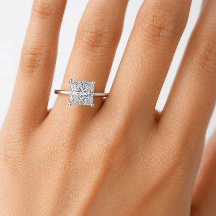 Princess cut lab diamond ring Dubai