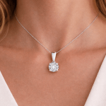 Round Lab diamond pendant Dubai