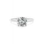 Round lab diamond ring