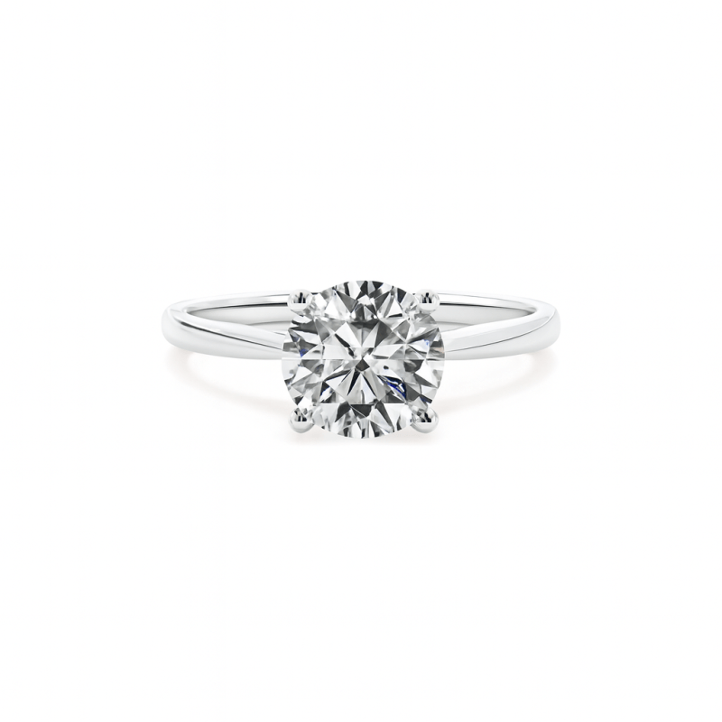 Round lab diamond ring