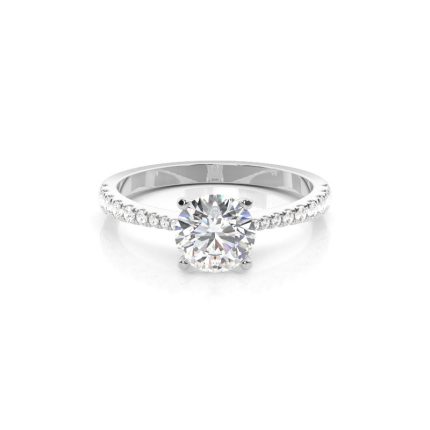 Shoulder setting lab diamond ring Dubai