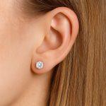 Stud earrings with lab diamonds Dubai