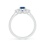 Blue sapphire trilogy ring UAE