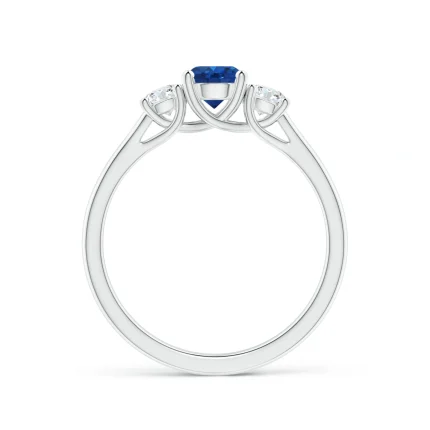 Blue sapphire trilogy ring UAE