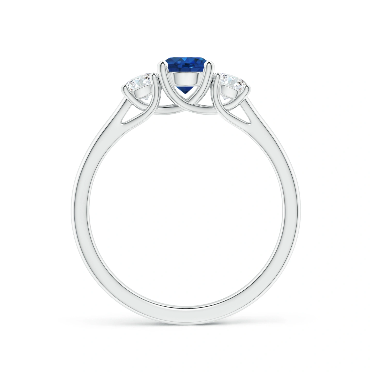 Blue sapphire trilogy ring UAE Blue sapphire trilogy ring UAE