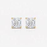 Asscher Cut Diamond Stud Earrings