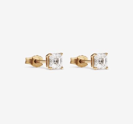 Asscher Diamond Stud Earrings Dubai