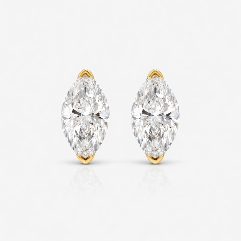 Marquise Diamond Stud Earrings
