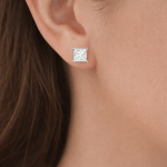 Princess Diamond Stud Earrings