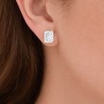 Radiant Cut Diamond Stud Earrings UAE
