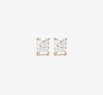 Radiant Cut Diamond Stud Earrings Dubai
