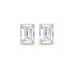 Emerald cut diamond stud Earrings Dubai