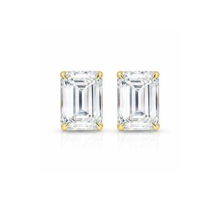 Emerald cut diamond stud Earrings Dubai