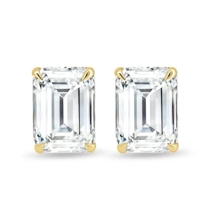 Emerald cut diamond stud Earrings Dubai