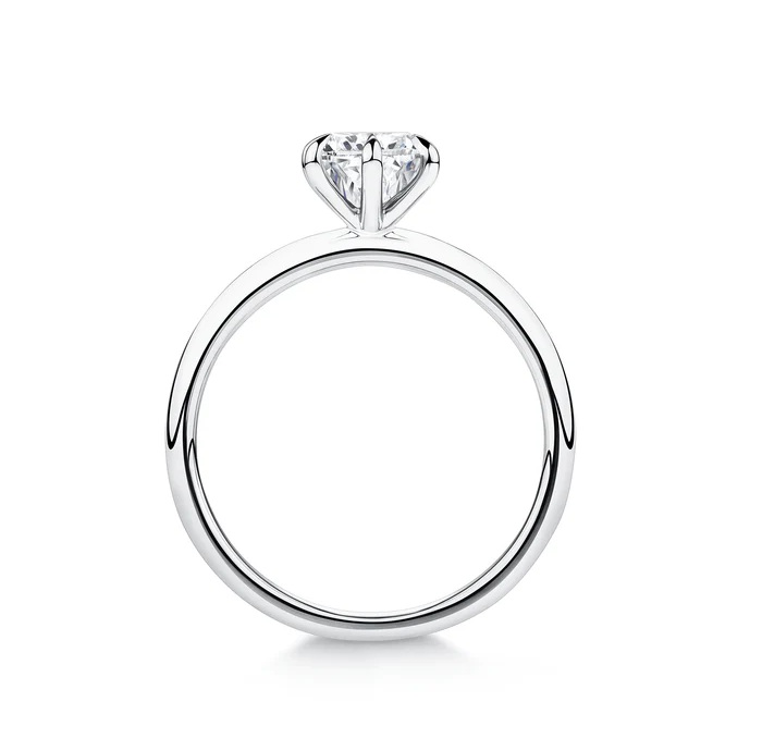 Solitaire diamond ring side Solitaire diamond ring side