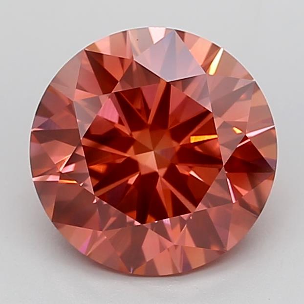 3 carat round Vivid Orange Lab Grown Diamond 3 carat round Vivid Orange Lab Grown Diamond