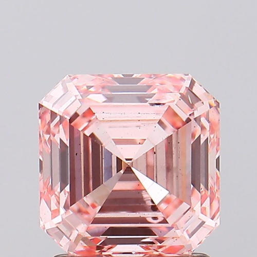 1.78 carat Asscher pink Lab Grown Diamond 1.78 carat Asscher pink Lab Grown Diamond