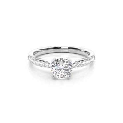 Diamond ring with Shoulder diamonds