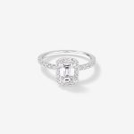 Emerald Cut Diamond Halo Ring