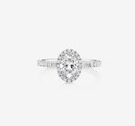 Oval Cut Diamond Halo Ring Dubai