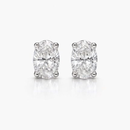 Oval Cut Lab Diamond Stud Earrings