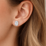 Oval Cut Lab Diamond Stud Earrings Dubai