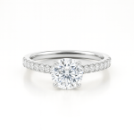 Shoulder setting diamond ring