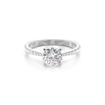 Shoulder setting diamond ring Dubai