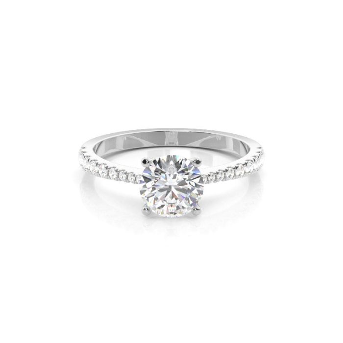 Shoulder setting diamond ring Dubai