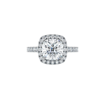 Cushion Cut Diamond Halo Engagement Ring Dubai