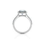 Cushion Cut Diamond Halo Engagement Ring UAE