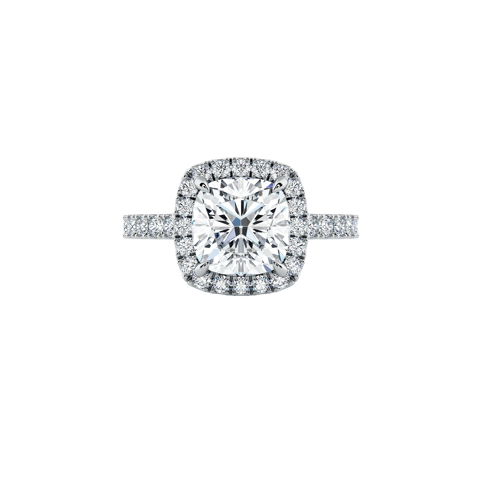 Cushion Cut Lab Diamond Halo Engagement Ring Dubai Cushion Cut Lab Diamond Halo Engagement Ring Dubai