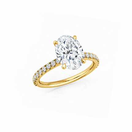 Custom Oval Lab Diamond Engagement Ring