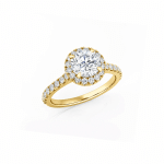 Custom Round Lab Diamond Halo Engagement Ring