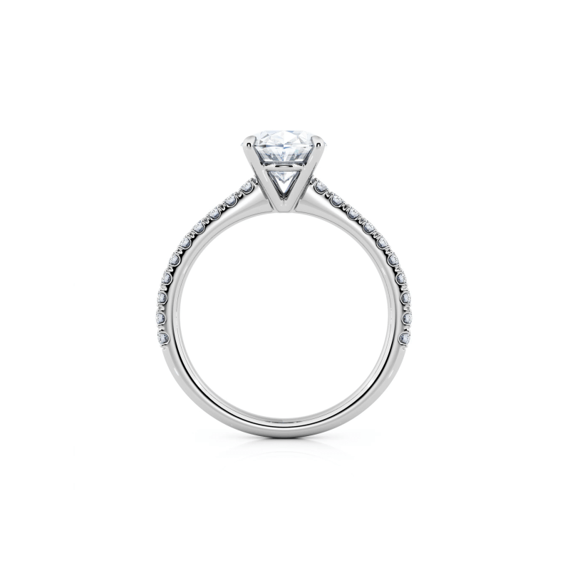 Oval Diamond Engagement Ring side