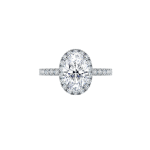 Oval Diamond Halo Engagement Ring Dubai