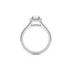 Oval Diamond Halo Engagement Ring side