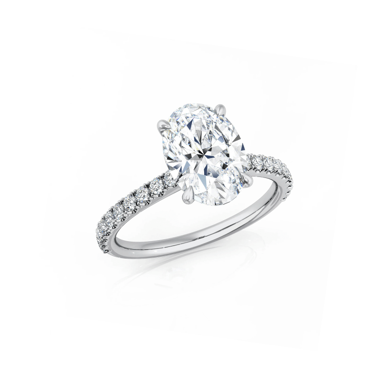 Oval Lab Diamond Engagement Ring Dubai