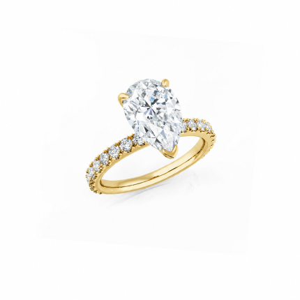 Custom Pear Lab Diamond Engagement Ring