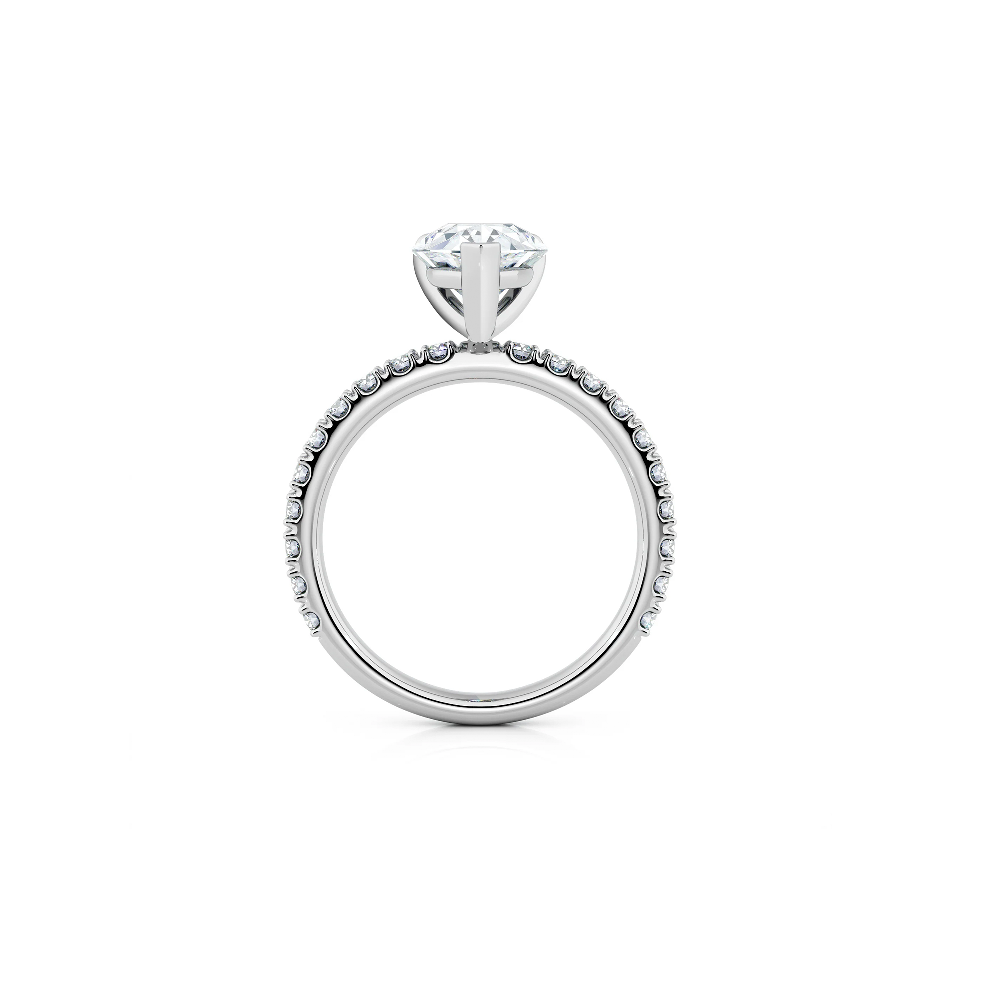 Pear Shape Lab Diamond Engagement Ring UAE