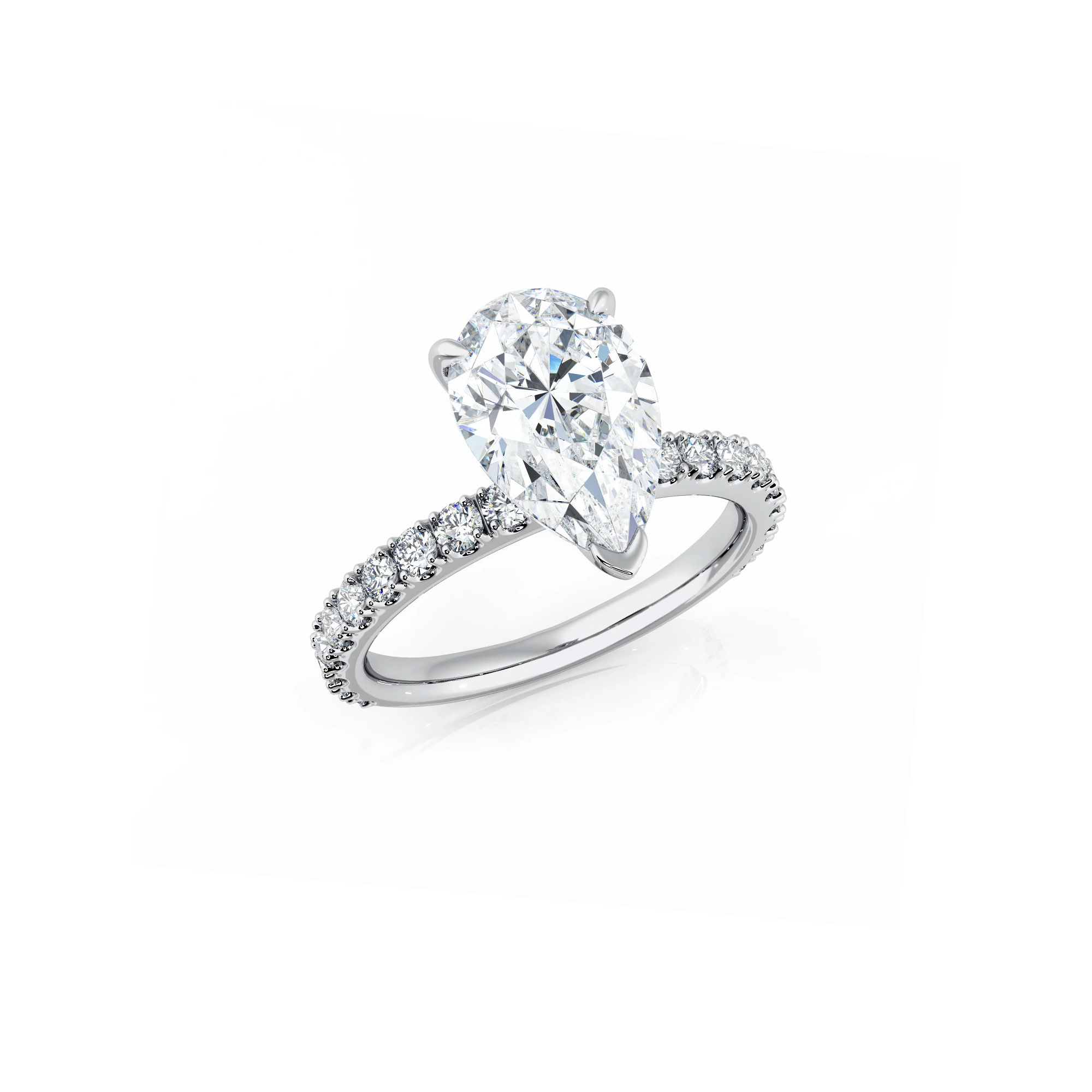 Pear Shape Lab Diamond Engagement Ring Dubai Pear Shape Lab Diamond Engagement Ring Dubai