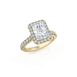 Radiant Cut Diamond Halo Engagement Ring