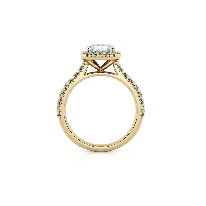 Radiant Cut Diamond Halo Engagement Ring UAE