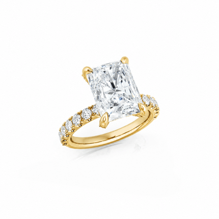 Radiant Cut Lab Diamond Engagement Ring Dubai UAE
