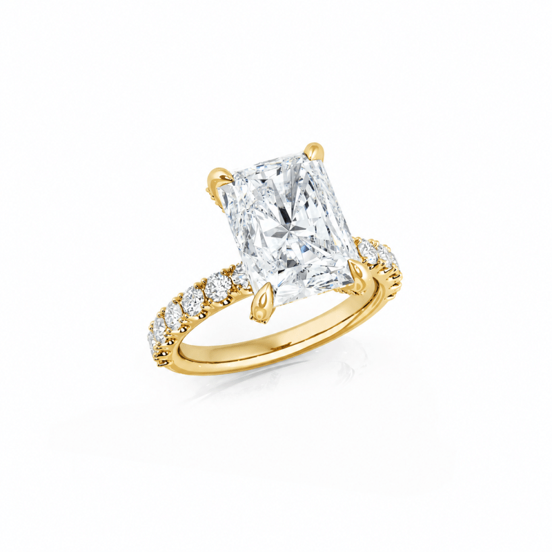Radiant Cut Lab Diamond Engagement Ring Dubai UAE