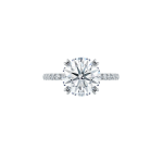 Round Diamond Engagement Ring With Side diamonds Dubai