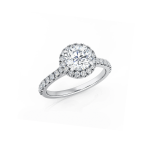 Round Diamond Halo Engagement Ring