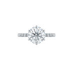 Round Diamond Hidden Halo Engagement Ring Dubai