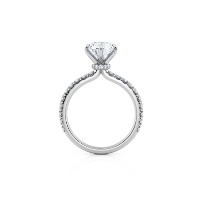 Round Diamond Hidden Halo Engagement Ring UAE